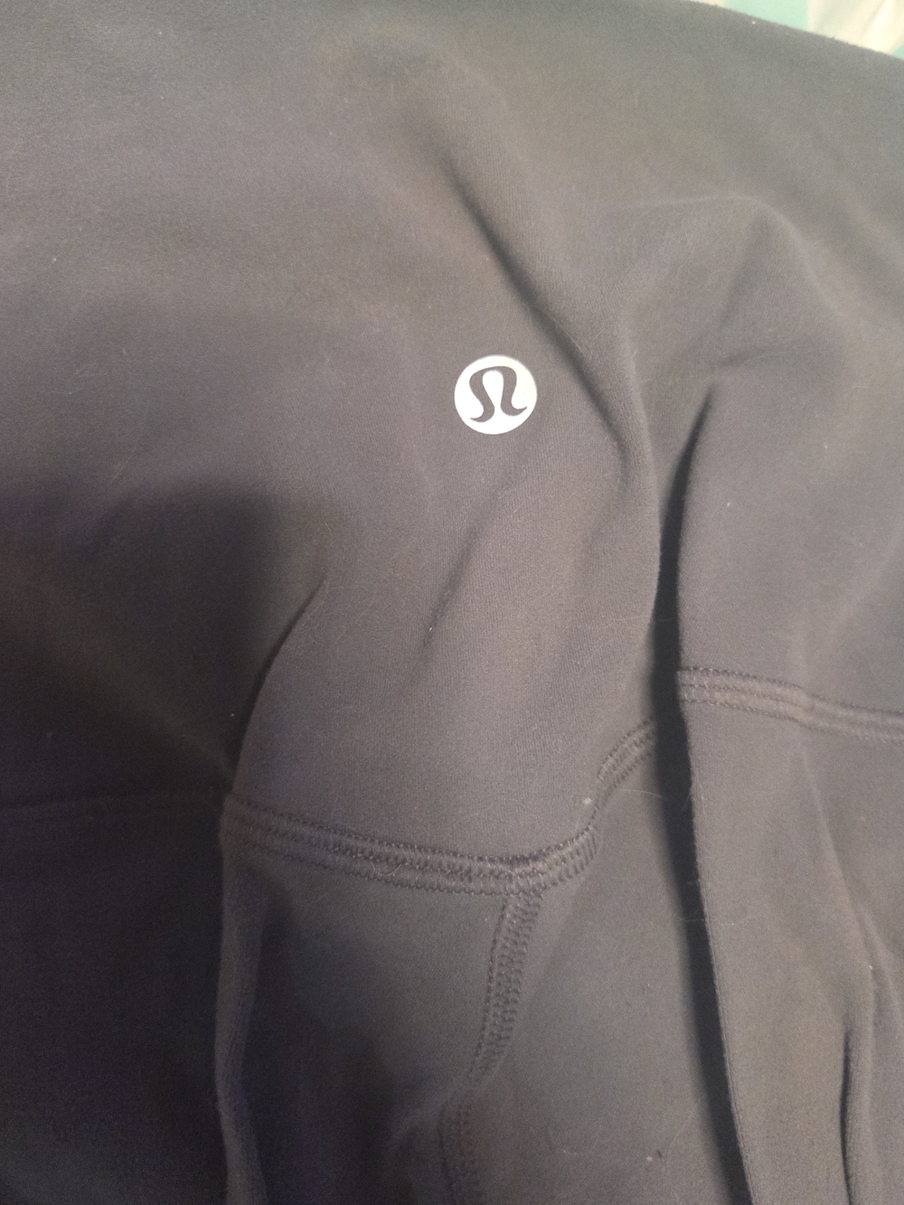 lululemon athletica Black Leggings with White Logo